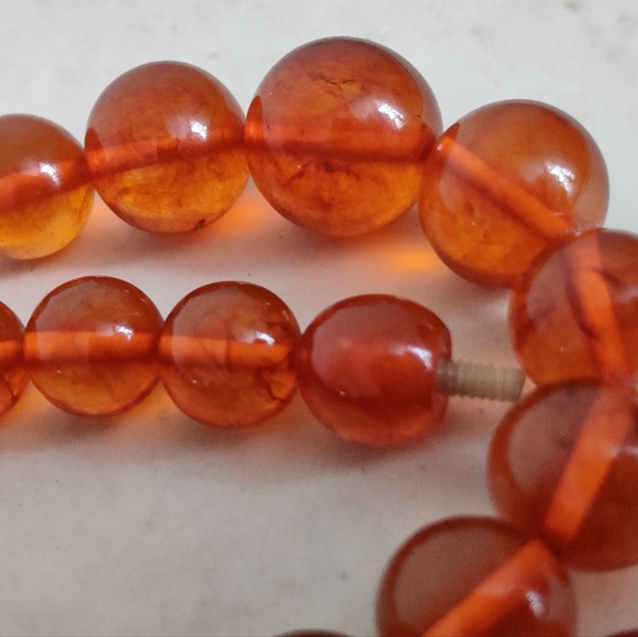 Vintage Genuine Soviet Baltic Butterscotch Amber Necklace - Picture 6 of 15